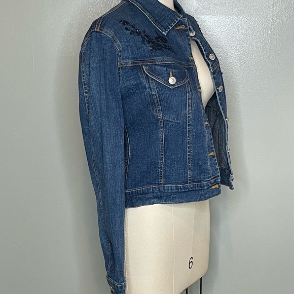Andre sauvage, embroidered denim jacket - Picture 7 of 12